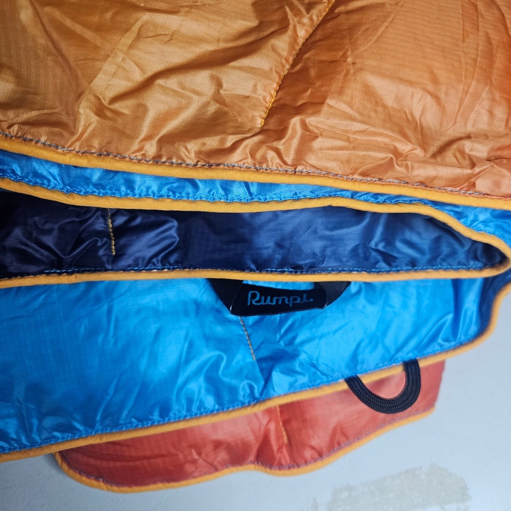 Rumpl Puffy Blanket Multi Color Gradient Outdoor Camping Quilted Throw 68x48